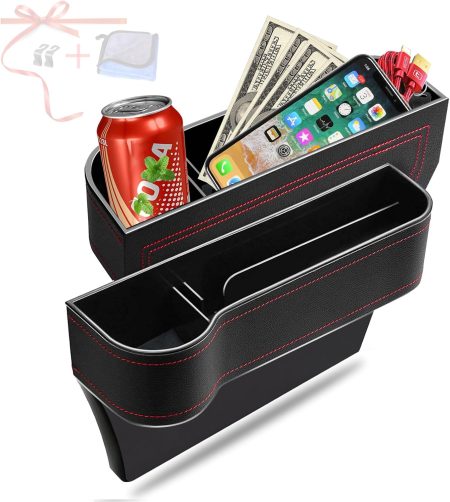 2-Pack Car Seat Gap Storage Box with Cup Holder